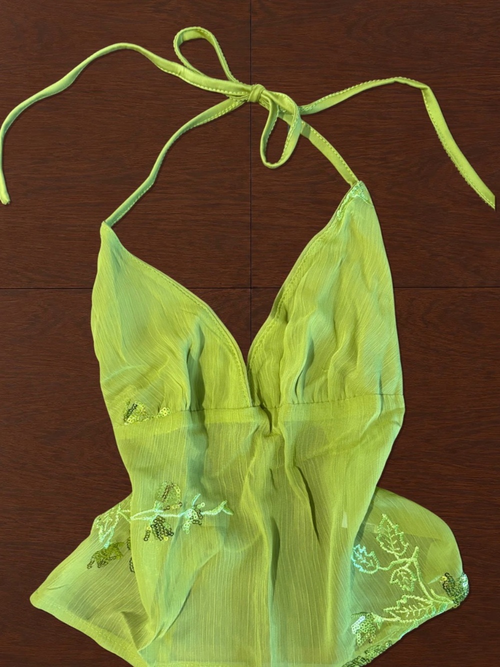 Lime Siren Halter Top